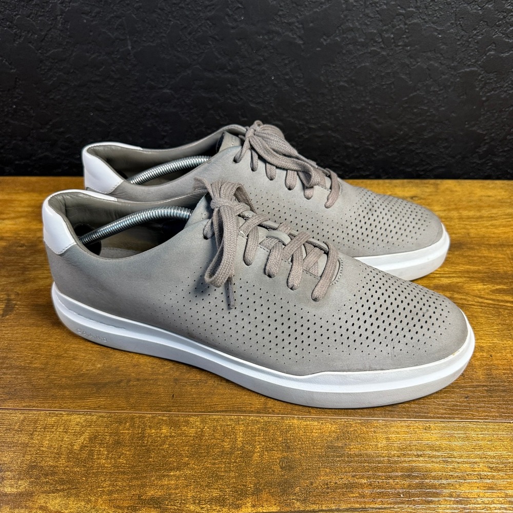 Cole Haan Grand Crosscourt II C31220 Grey Leather Sneakers Mens 12M